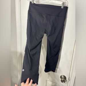 lululemon athletica Black Cropped Leggings